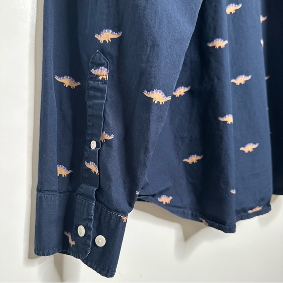 Bonobos Men’s Navy Dinosaur Print Button Up Shirt Size XXL - Picture 6 of 9